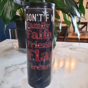 DON'T F WITH MY: 20oz Tumbler with duo lids 🎉sale